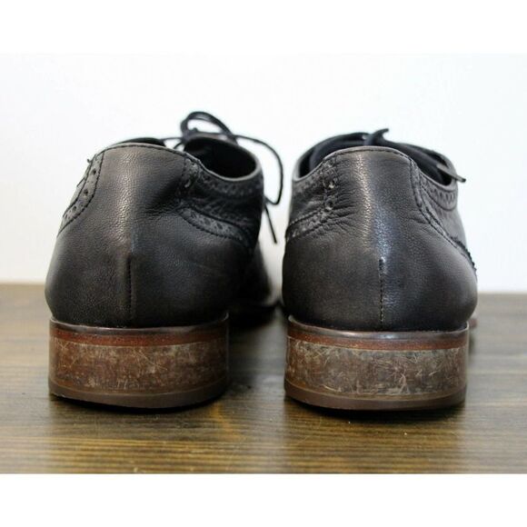 COLE HAAN GRAY BLACK GENUINE LEATHER LACE UP OXFORD DRESS MEN'S SHOES 11M - Picture 6 of 9